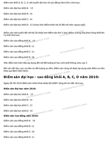 Nam 2016 van co diem san - Nguong dam bao chat luong