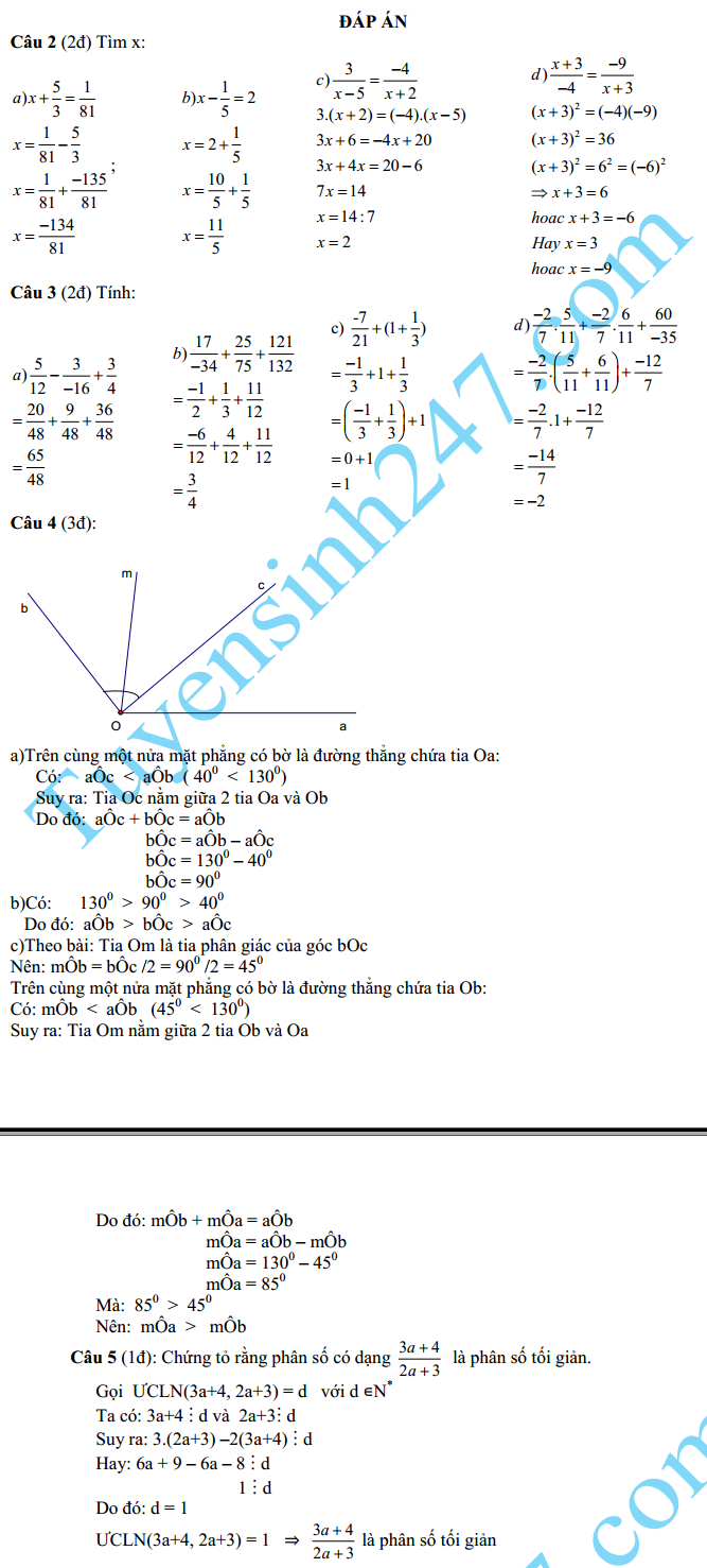 De thi giua hoc ki 2 lop 6 mon Toan – THCS Phung Hung 2016