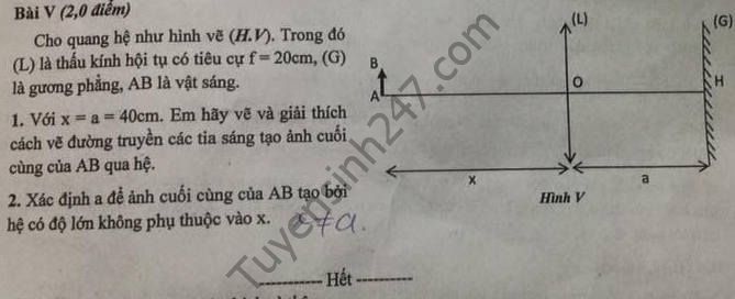 De thi thu vao lop 10 mon Ly - THPT Chuyen Nguyen Hue 2016