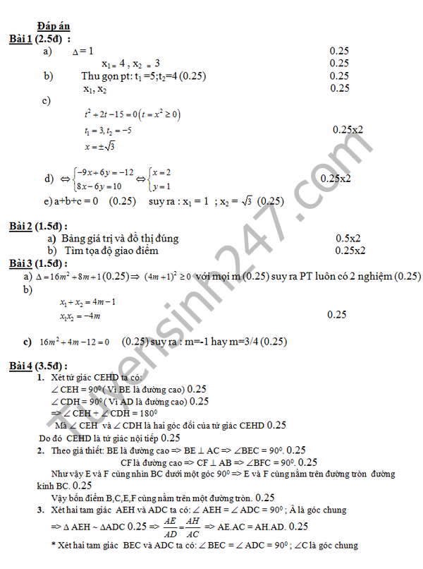 De thi hoc ki 2 lop 9 mon Toan - THCS Doc Lap 2016