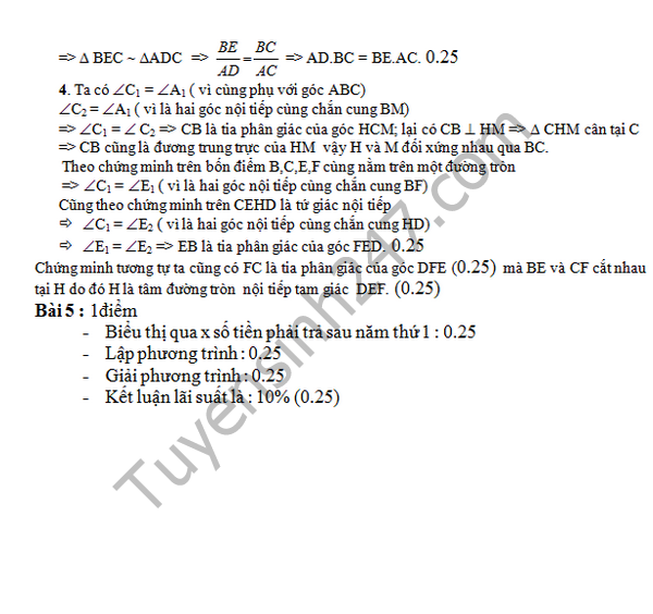 De thi hoc ki 2 lop 9 mon Toan - THCS Doc Lap 2016