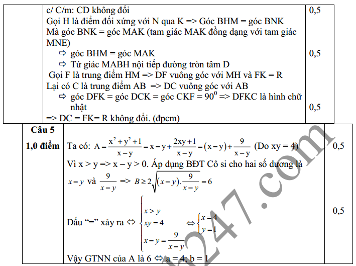 De thi hoc ki 2 lop 9 mon Toan – So GD Thanh Hoa 2016