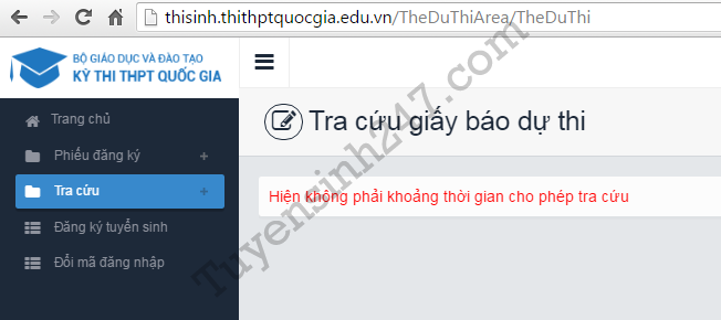 Da co giay bao du thi THPT Quoc gia nam 2016
