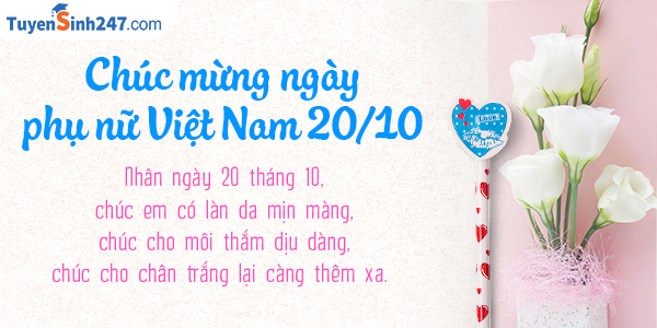 Nhung mau thiep chuc mung ngay phu nu Viet Nam 20/10 dep nhat