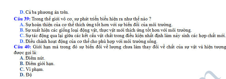 De thi hoc ki 1 mon GDCD 10 - THPT Trung Gia 2016-2017
