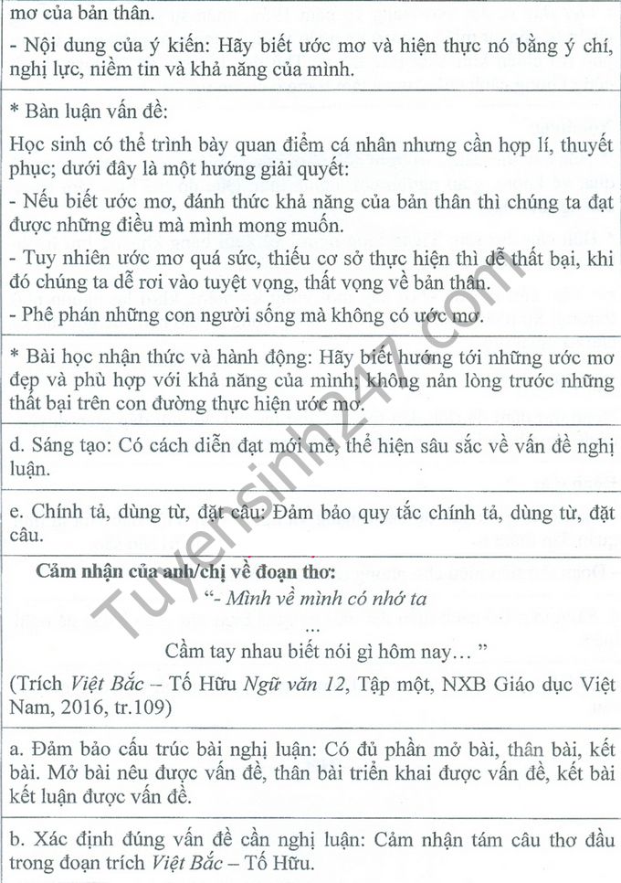 De thi hoc ki 1 lop 12 mon Van - So GD Lam Dong 2016 - 2017