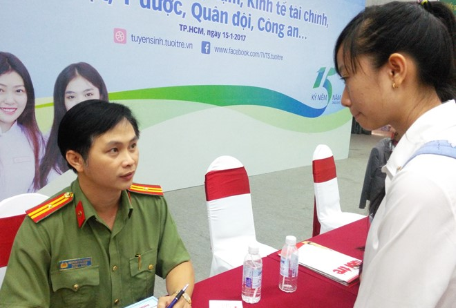 Nam 2017 Thi sinh khong duoc dang ky dong thoi ca cong an va quan doi