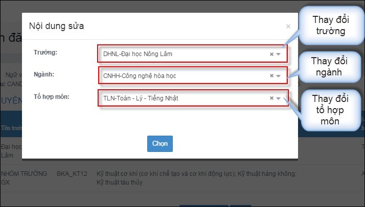 Huong dan thao tac thay doi nguyen vong tren online va mau giay.