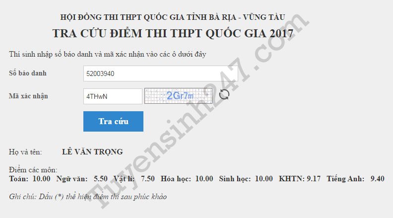 Da co 45 tinh cong bo diem thi THPT Quoc gia 2017