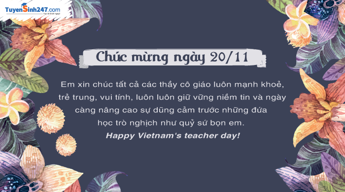 Nhung mau thiep 20/11 dep va y nghia danh tang thay co giao