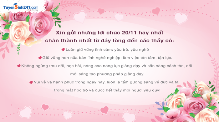 Nhung mau thiep 20/11 dep va y nghia danh tang thay co giao