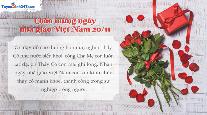 Nhung mau thiep 20/11 dep va y nghia danh tang thay co giao