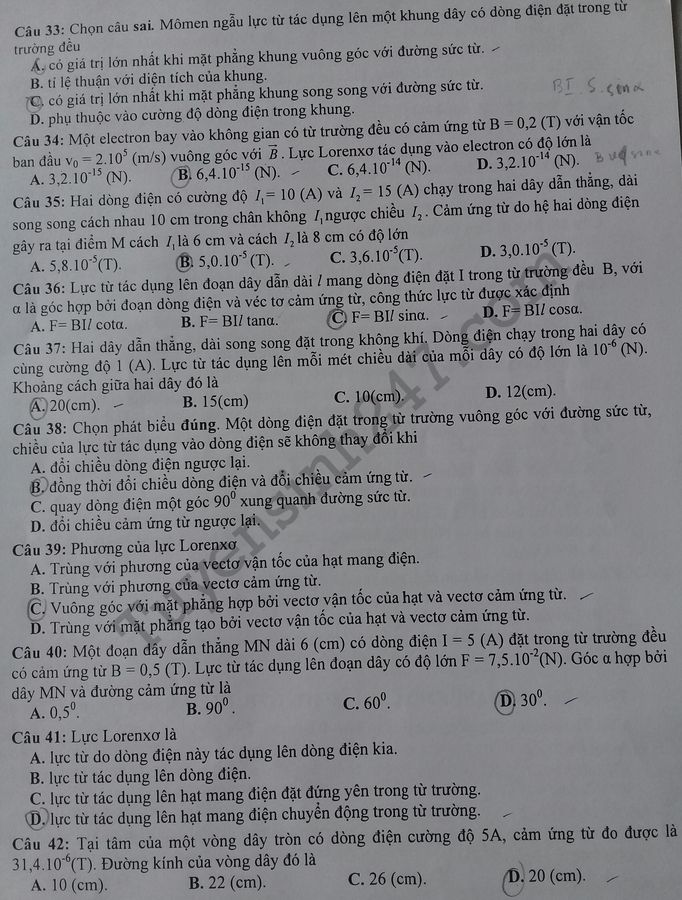 De thi ki 1 lop 11 mon Hoa THPT Chuyen Nguyen Quang Dieu 2017