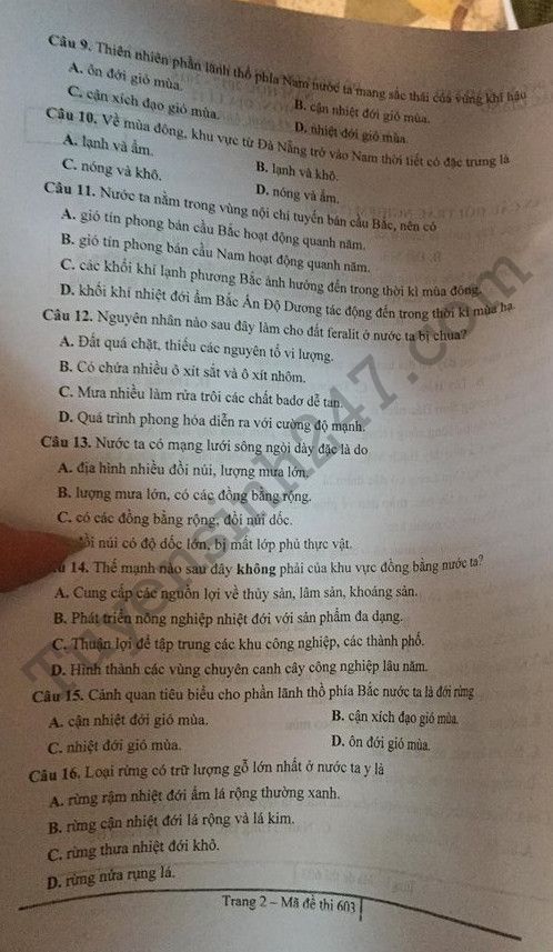 De thi ki 1 lop 12 mon Dia So GD Bac Giang 2017 - 2018