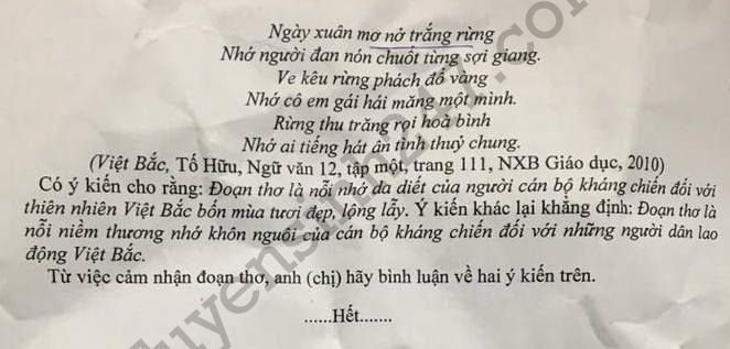 De kiem tra ki 1 mon Van lop 12 - THPT Nghen nam 2017