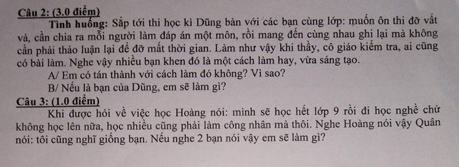 De thi ki 1 lop 9 mon GDCD nam 2017 - 2018 THCS Phu Thanh