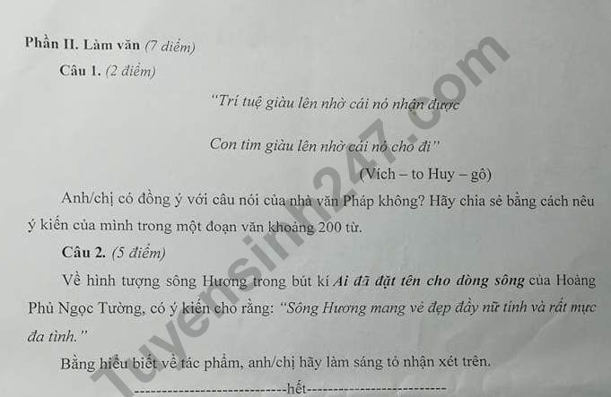De thi ki 1 lop 12 mon Van THPT So 2 Duc Pho nam 2017 -2018
