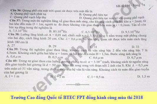 De thi thu THPTQG mon Ly 2018 Chuyen KHTN lan 1