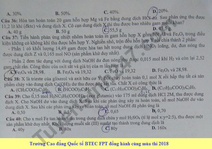 De thi thu THPTQG mon Hoa Chuyen Hung Yen 2018 Lan 2