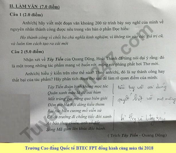 De thi thu THPT Quoc gia 2018 mon Van Chuyen Bac Giang
