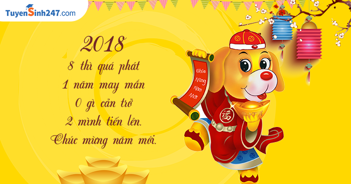 Nhung mau thiep chuc tet Mau Tuat 2018 dep nhat