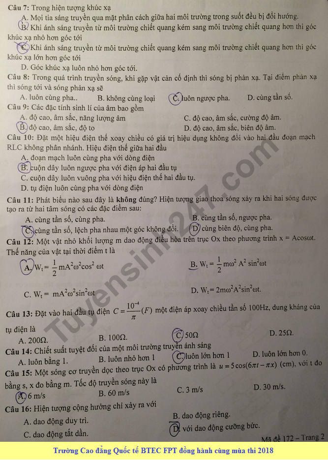 De thi thu THPT Quoc gia mon Ly 2018 Chuyen Le Quy Don lan 2