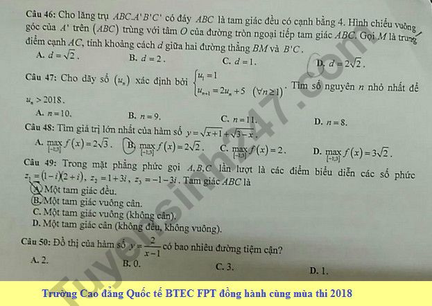 De thi thu THPT Quoc gia mon Toan 2018 Chuyen Ha Giang