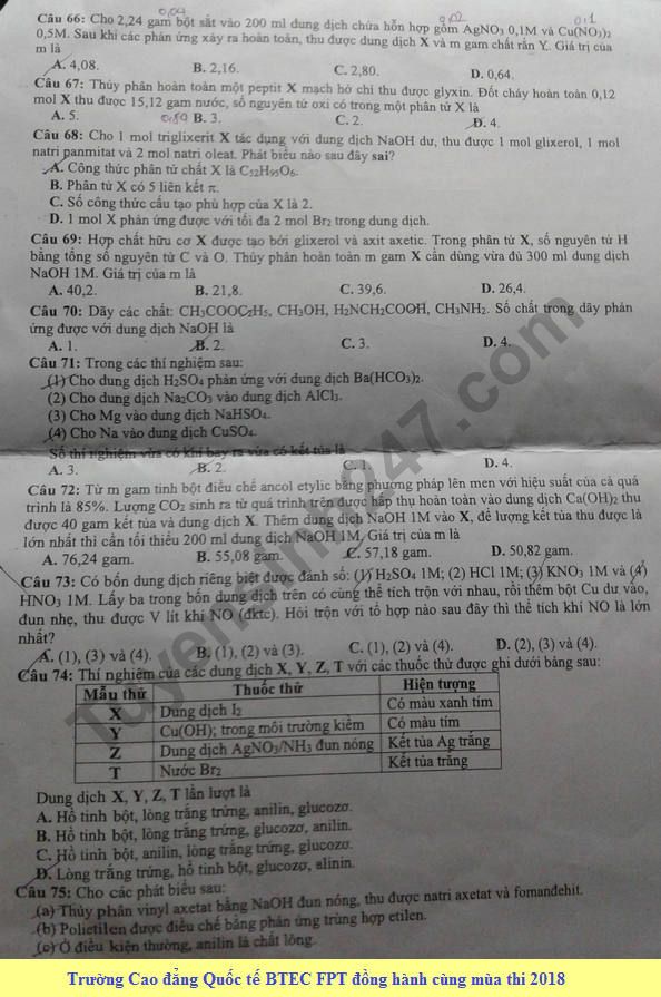De thi thu THPT Quoc gia 2018 mon Hoa Chuyen Le Khiet lan 1
