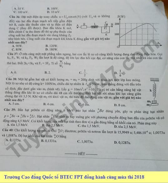 De thi thu THPT QG mon Ly lan 3 nam 2018 - THPT Chuyen Phan Boi Chau