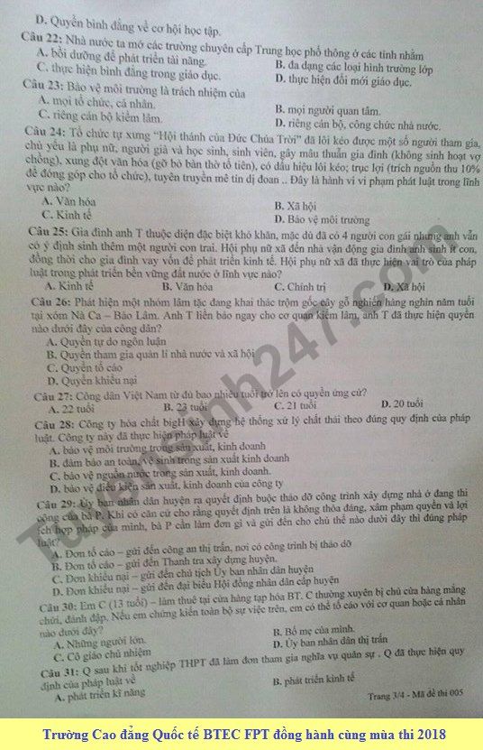 De kiem tra hoc ki 2 lop 11 mon GDCD - THPT Nguyen Van Troi 2018