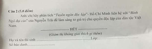 De thi giua ki 1 lop 12 mon Van 2018 - 2019 THPT Ha Thanh