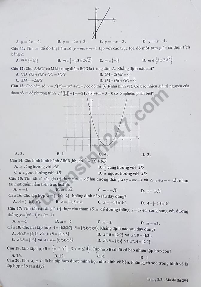 De thi giua ki 1 lop 10 mon Toan THPT Viet Nam Ba Lan 2018