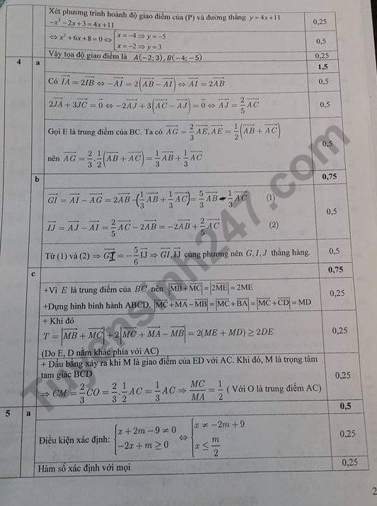 De thi giua ki 1 mon Toan lop 10 THPT Ly Thai To 2018 - 2019