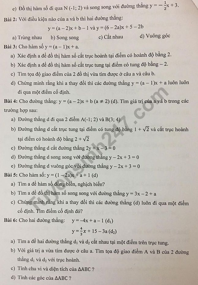De cuong on tap ki 1 lop 9 mon Toan nam 2018
