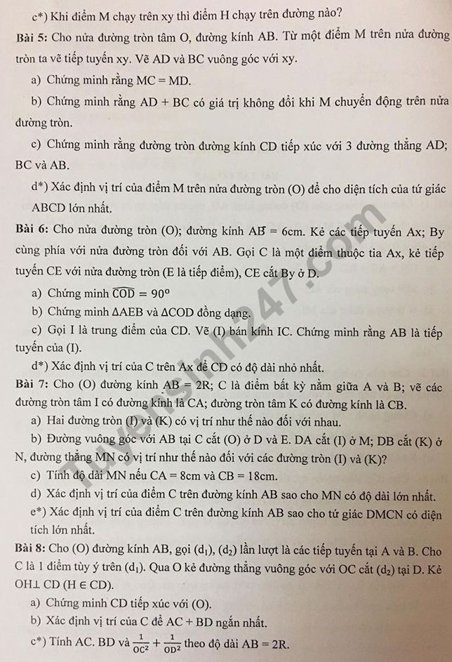 De cuong on tap ki 1 lop 9 mon Toan nam 2018