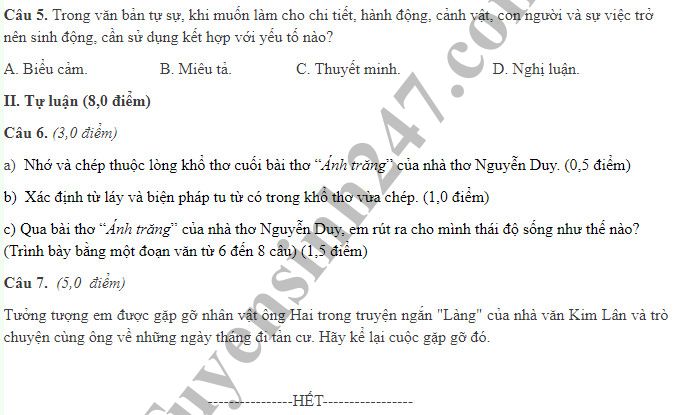 De kiem tra hoc ki 1 lop 9 mon Van - Phong GD Tam Duong nam 2018