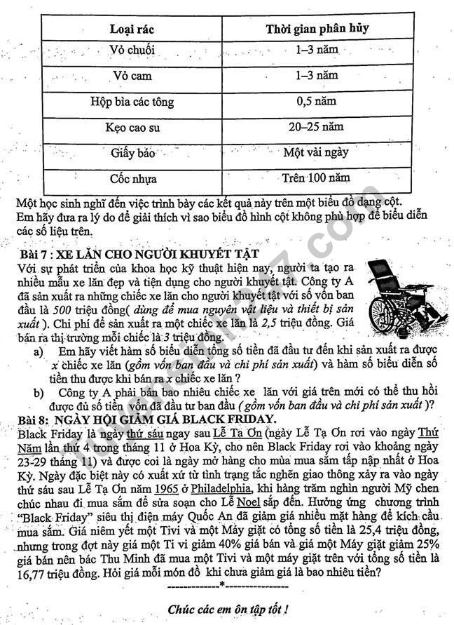 De cuong on tap ki 1 lop 9 mon Toan 2018 - Long Bien