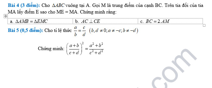 De thi hoc ky 1 lop 7 mon Toan - Phong GD&DT Quan Nam Tu Liem 2018