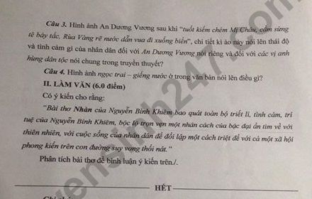 De thi ki 1 lop 10 mon Van 2018 - THPT Chuyen Tien Giang