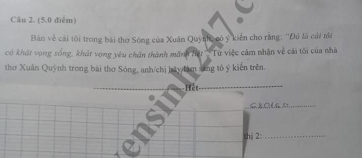 De thi hoc ky 1 lop 12 mon Van nam 2018 - THPT Cho Gao