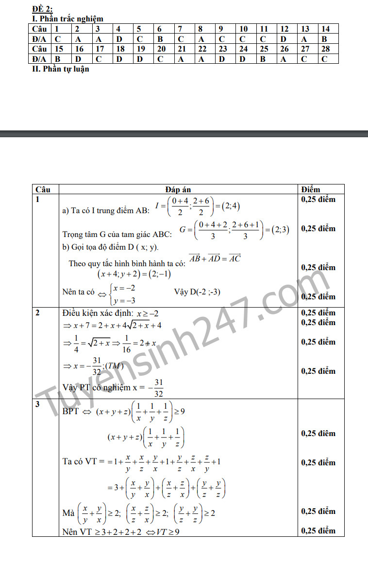 De kiem tra hoc ki 1 mon toan lop 10 nam 2018 truong Nguyen Binh Khiem