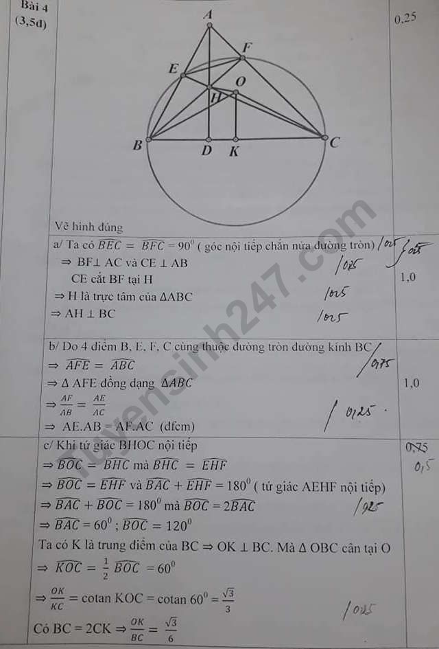 De thi giua ki 2 lop 9 mon Toan THCS Son Dong 2019