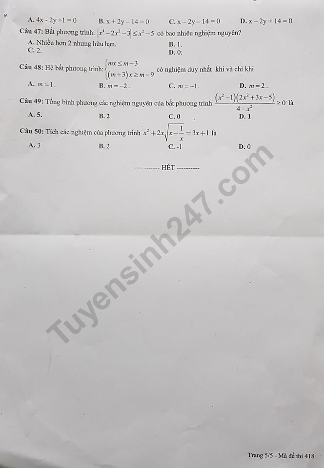 De thi giua ki 2 lop 10 mon Toan 2019 - THPT Viet Nam Ba Lan