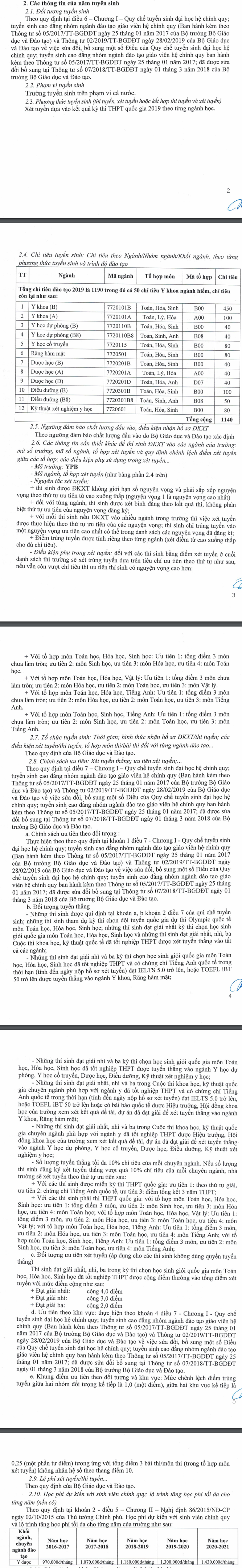 Phuong an tuyen sinh truong Dai hoc Y Duoc Hai Phong  nam 2019