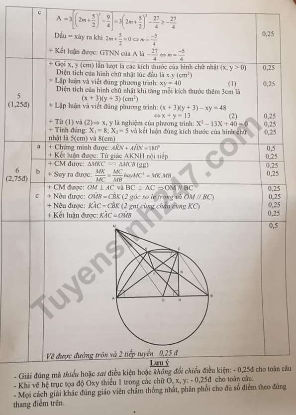 Dap an de thi ki 2 mon Toan lop 9 - So GD Binh Duong 2019