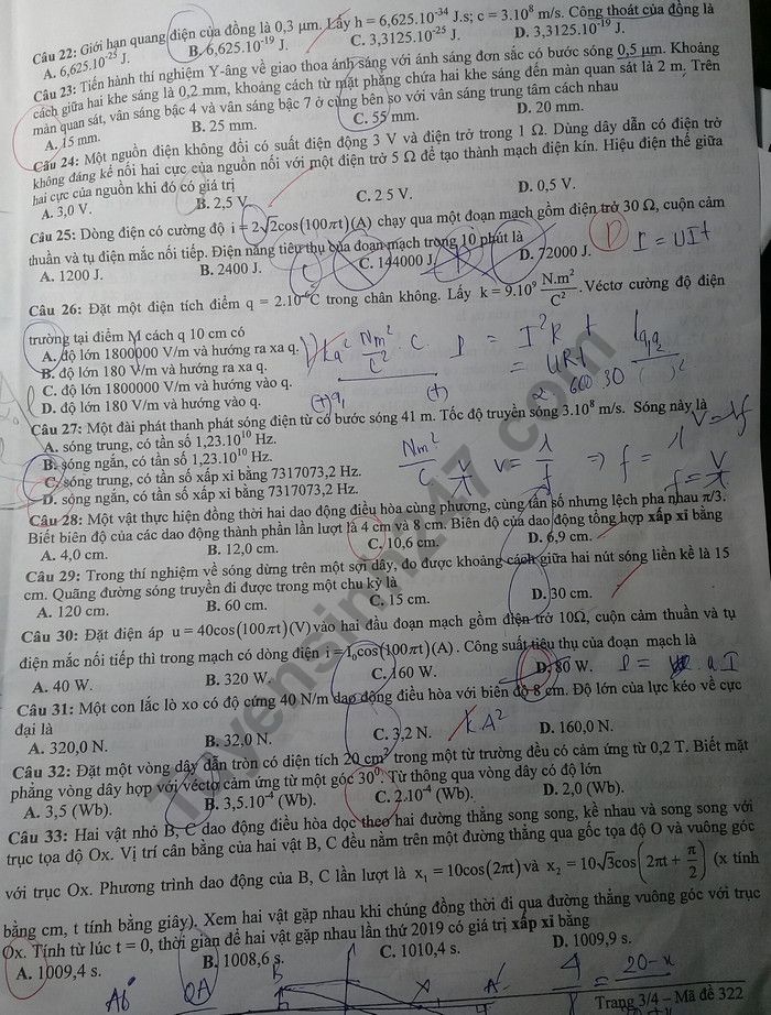 De thi thu THPTQG 2019 mon Ly - So GD Quang Nam
