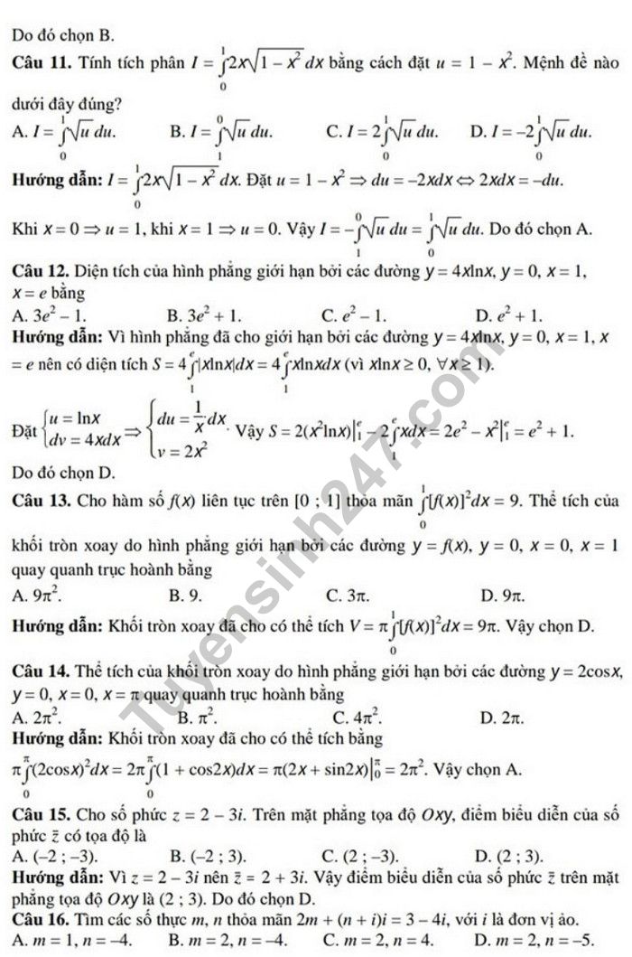 De thi hoc ki 2 mon Toan lop 12 - Tinh Dong Nai 2019 ( co dap an )