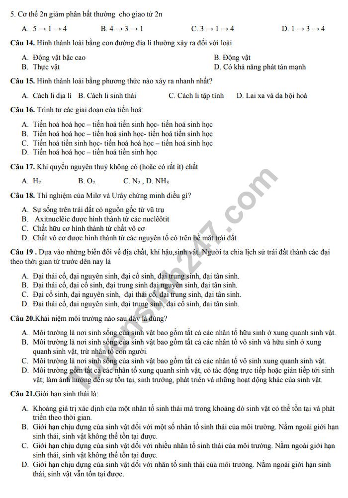 De thi hoc ki 2 lop 11 mon Su - THPT Van Xuan 2019
