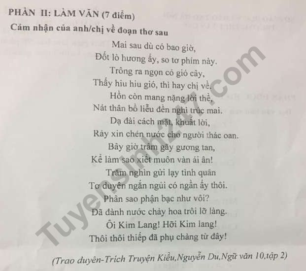 De thi ki 2 mon Van lop 10 THPT Tan Lap 2019