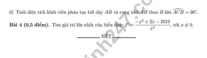 De thi ki 2 mon Toan lop 9 - Phong GD Mo Duc 2019